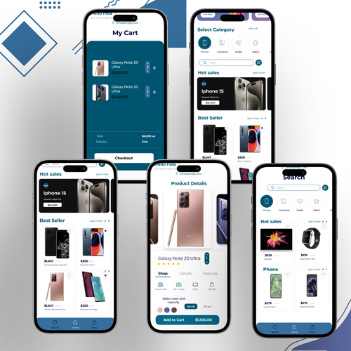 E-commerce Mobile UI/UX Design by FCPDesign