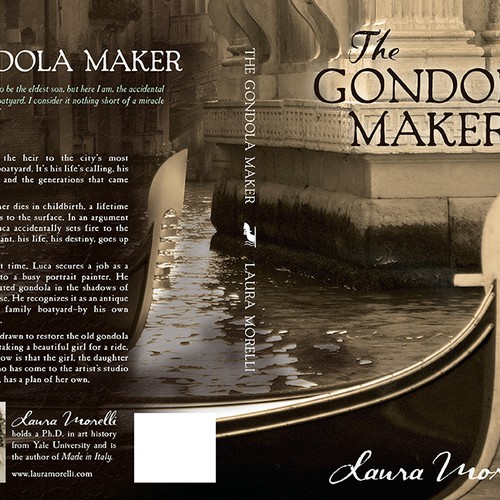 Book cover for The Gondola Maker: A novel set in 16th-century Venice Design by TeaBerry