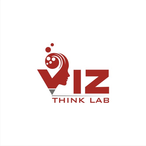 A logo on how Viz Think Lab uses visual thinking drawing skills to promote business creativity Design by Raju Chauhan