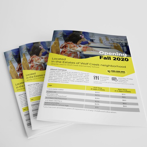 Preschool Flyer Design by Shigellanonmotil