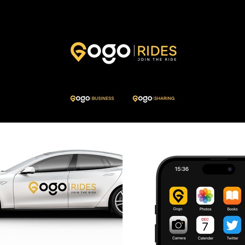 Go Go Rides Logo(s)-ontwerp door arjun.raj