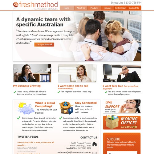 Freshmethod needs a new Web Page Design Diseño de luckyluck