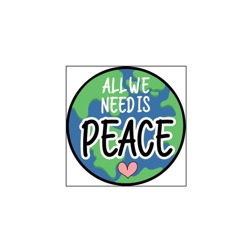Design A Sticker That Embraces The Season and Promotes Peace Diseño de duanda