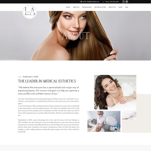 Website design for elegant medical spa Réalisé par OMGuys™