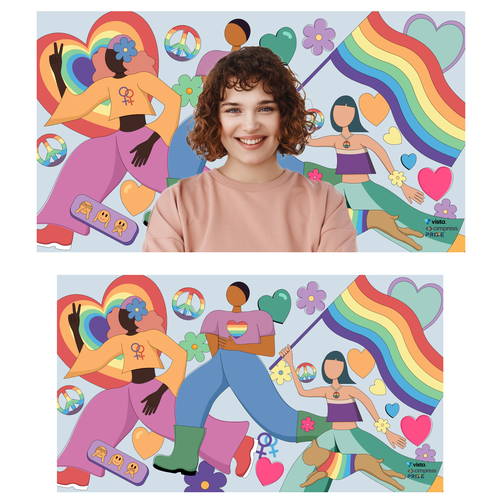 Virtual backgrounds for PRIDE month (multiple winners) Design von Twoolw
