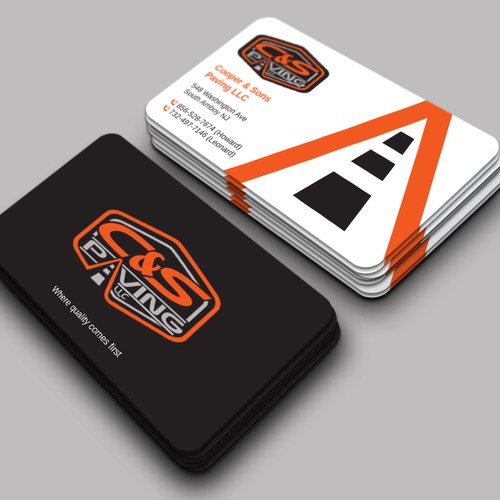 We are an asphalt paving company  card with character, style, stands out from everyone nothing bland no white ,add stuff Design réalisé par LAXMI DESIGNHUB