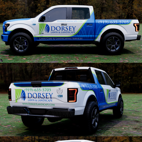 Lawn Care Truck Wrap Design - Ford F150 Crew Cab Design by TANSA ART