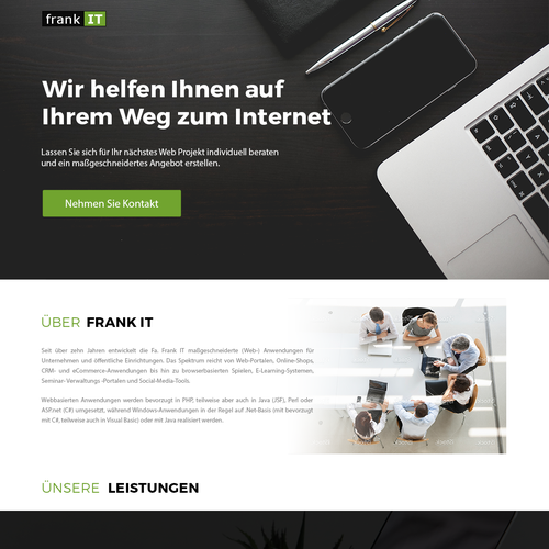 Web page design contest entry by Pint