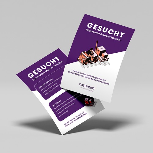 Job Flyer Cosanum Ontwerp door Ellegue