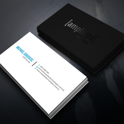 Tech company business card design Design by DesignsTRIBE