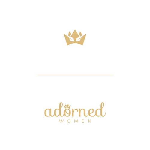 A feminine logo for a women's ministry that incorporates a crown. Design by SteffanDesign™