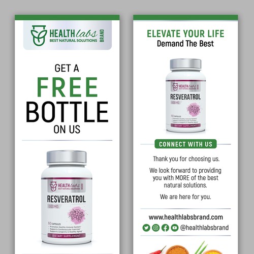 HealthLabs Supplement Box Insert Design Design by m.art.designs