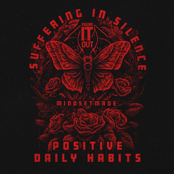 Design by Irudh titled "Shirt illustration depicting suffering in silence"