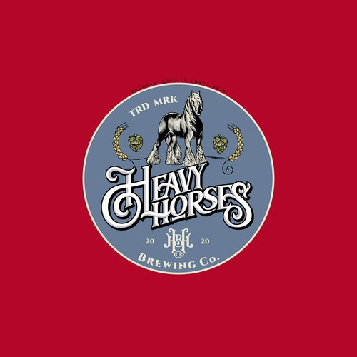 Vintage horse logo for a local brewery Design by F.canarin