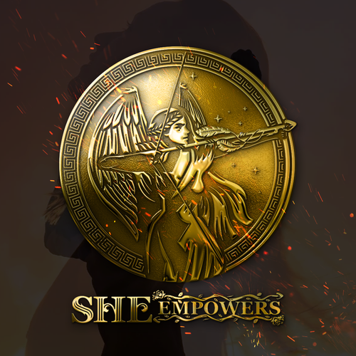 SHEempowers - luxurious design of a woman preferrably in some kind of a circle to appeal to women professionals Design by Insfire!