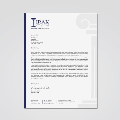 Design a new & improved Legal Letterhead Design by Tcmenk