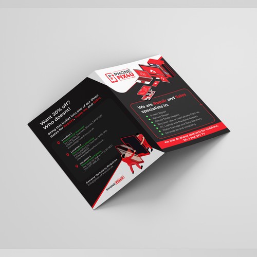 Leaflet for a Tech company Design by DemokooDesign
