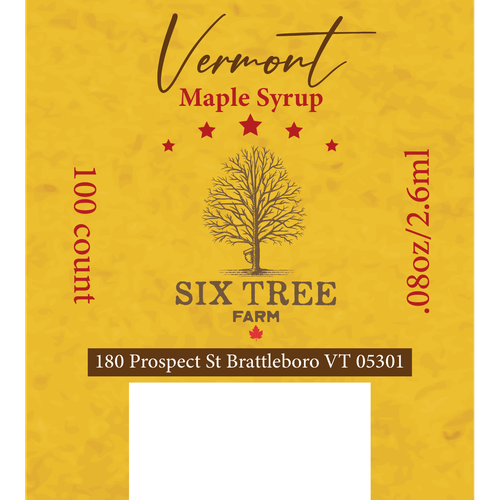 First ever production Maple Syrup Stick label Design by usharab_designs