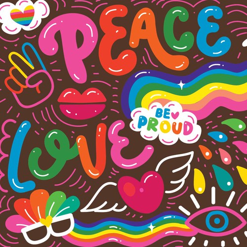 Virtual backgrounds for PRIDE month (multiple winners) Diseño de ALINAsINK