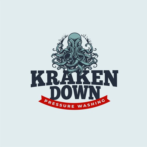 I need a powerful design for Kraken down pressure washing. Design by RafaelErichsen™