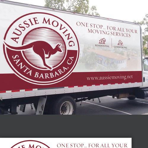 Design Classic Moving Truck artwork for a Santa Barbara Moving Co. Design by Sketch Media™