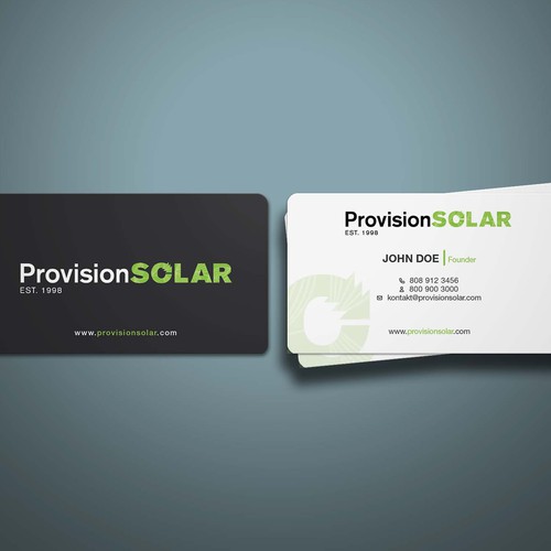 Solar Business Cards Design by Mama Coco