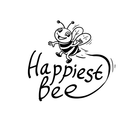 Design a cute, happy logo for Happiest Bee. Design réalisé par KONSTABR