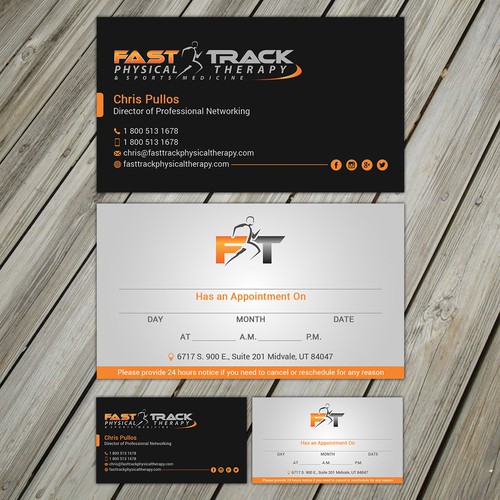 Physical Therapy Business Card Design For Sports Medicine