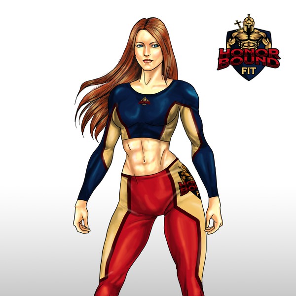 Superhero themed gym outfit