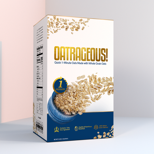 * Looking for an EYE-CATCHING and ELEGANT packaging design for Oatmeal * Design by MKZ STUDIO