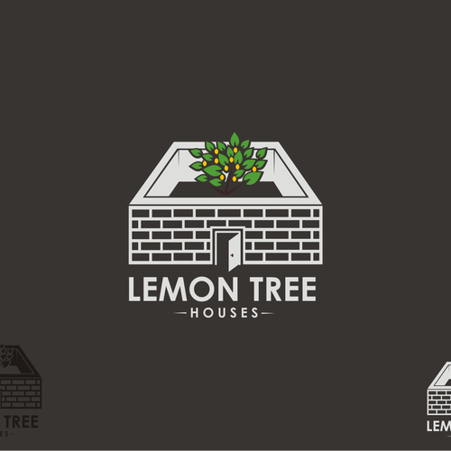 Lemon Tree Houses Logo Folegandros Island Resort in Greece! Design by efraim lee