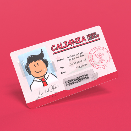 Design A really bad fake ID, I mean really bad di Jean Barbieux™