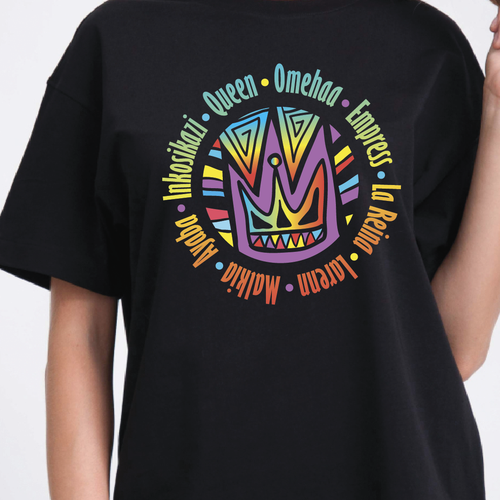 African Diaspora "QUEEN" Dialect T-Shirt Design Design by Volha_Petra