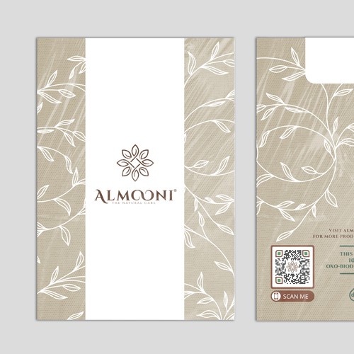 Design a simple yet elegant polybag packaging for our loofah brand Design by zzzArt