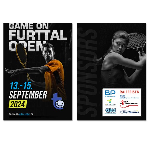 Aces & Action: Cool Flyer for a Tennis Tournament Design by Monki D Loy