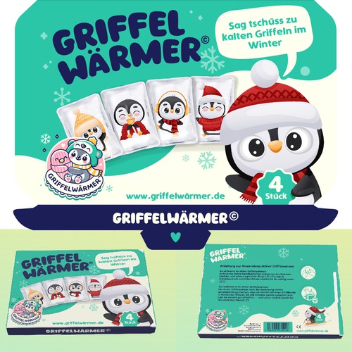 Package design for a set of 4 hand warmers Design by manuk