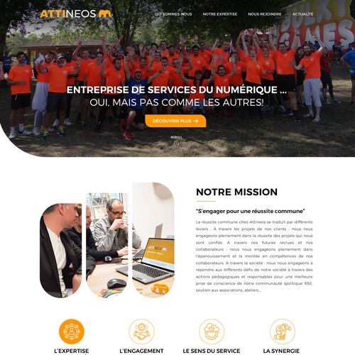 "Elephant et numérique, ça vous parle ? On vous propose de redesigner notre page d'accueil" ganador Diseño de página web por Janki14