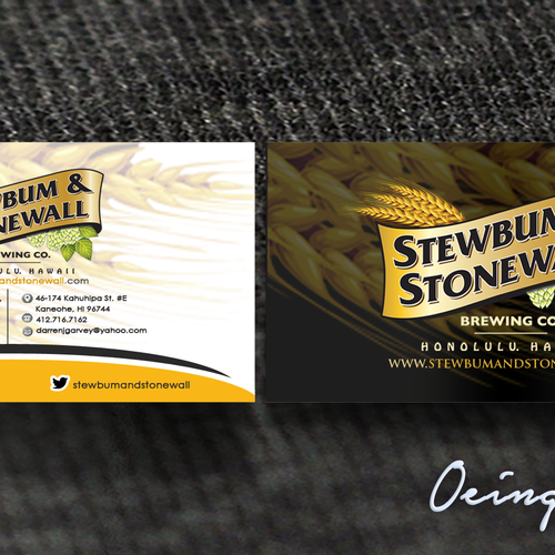 Design by oeingArtMindZ titled "Brewery Business Card Contest!"