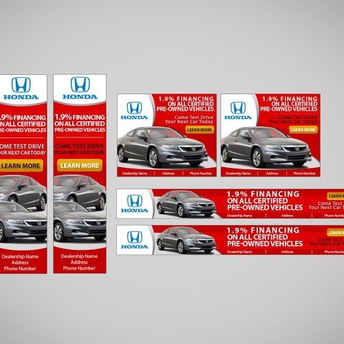 Create banner ads across automotive brands (Multiple winners!) Réalisé par renzindesigns