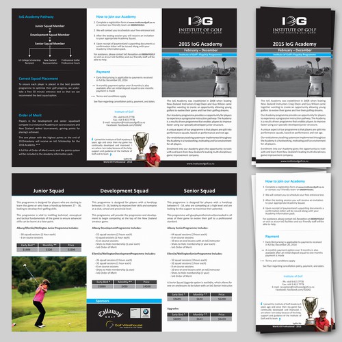 Institute of Golf want you! please design our Academy Flyer! Design by H-art