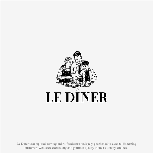 Create the Signature Identity for 'Le Dîner' - A Gourmet Odyssey Awaits! Design by deer203A
