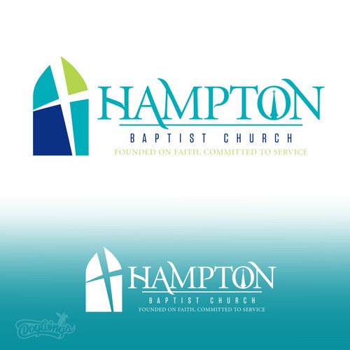 Church logo for a historic church wanting to freshen up Design von Dogwingsllc