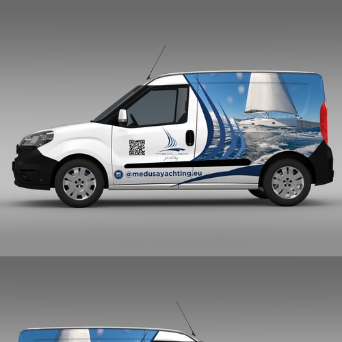 Set Sail on an Unforgettable Adventure – Design an Artistic Van Wrap for Our Charter Sailing Company Design by icon89GraPhicDeSign