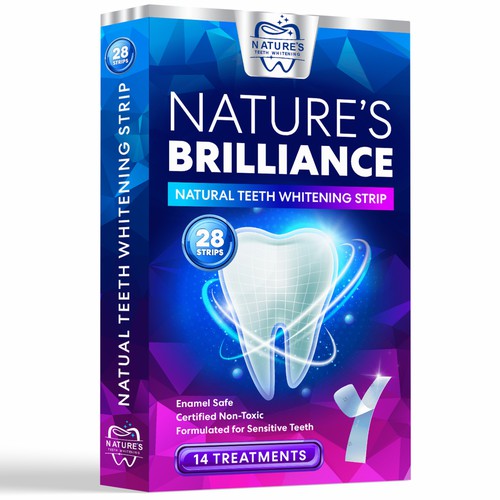 Natural Design Needed for Nature's Brilliance Whitening Strips Design by GenScythe