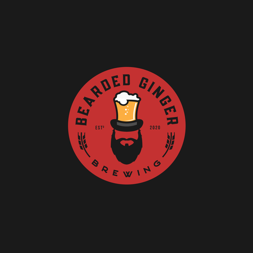 Bearded Ginger Brewing Logo Design by Baslone