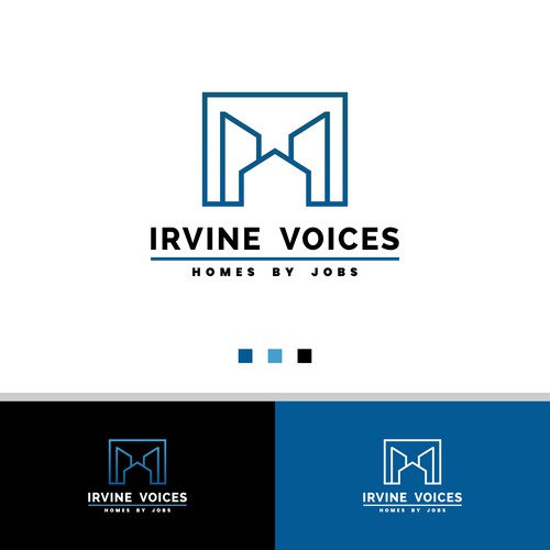 Irvine Voices - Homes for Jobs Logo Design by Vscoanzo
