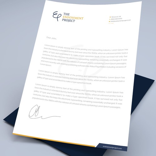 Clean, simple note design, The Endowment Project Design by Xclusive16