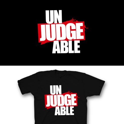 Simple t shirt design for media/ marketing for brand “Unjudgeable” Design by saka.aleksandar