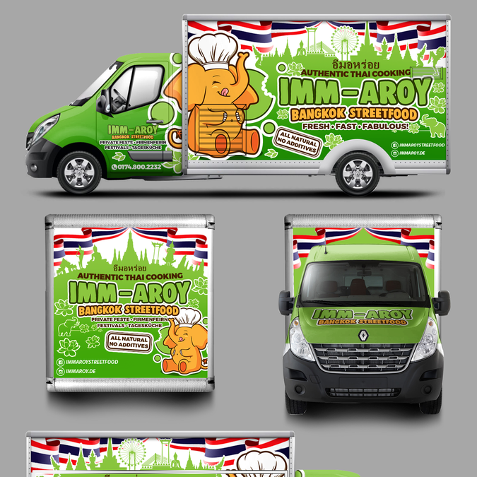 Need A Bold And Striking Truck Wrap Design For A Thai Food