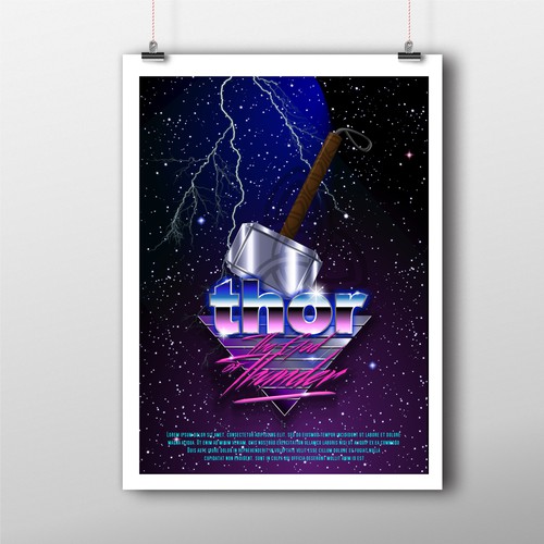 Create your own ‘80s-inspired movie poster! Design by Maioriz™